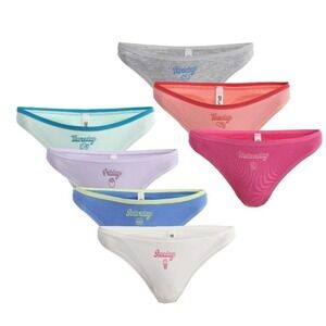 No Boundaries Cotton Thong 7-Pack‎ XXL (20) Juniors Days of Week Multipack New